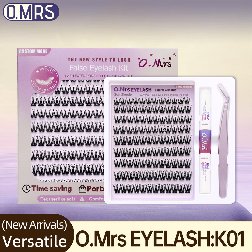 O.Mrs K01 Lash Kit — 108 Clusters, 10–16 mm