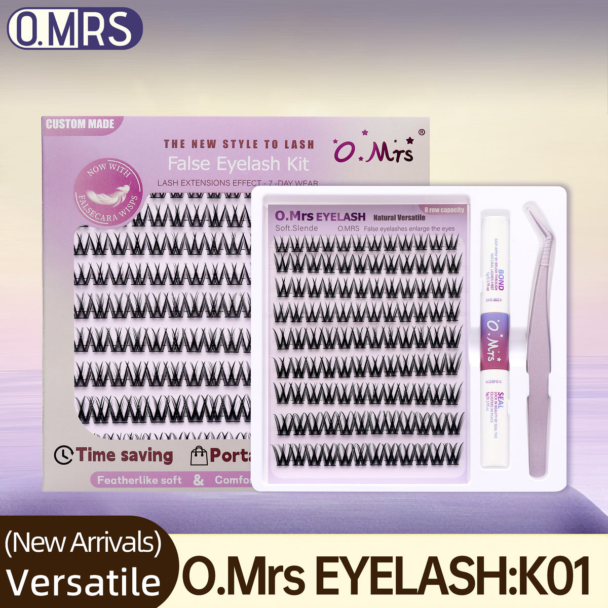 O.Mrs K01 Lash Kit — 108 Clusters, 10–16 mm