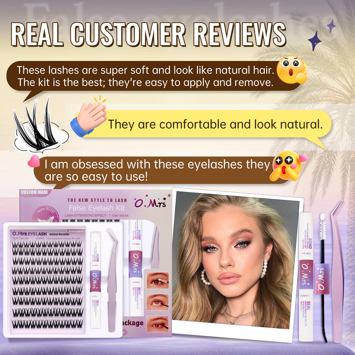 O.Mrs K01 Lash Kit — 108 Clusters, 10–16 mm