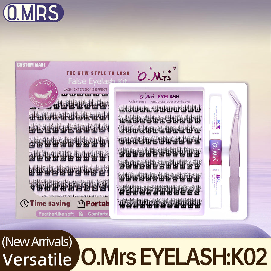 O.Mrs K02 Lash Kit — 108 Clusters, 10–16 mm