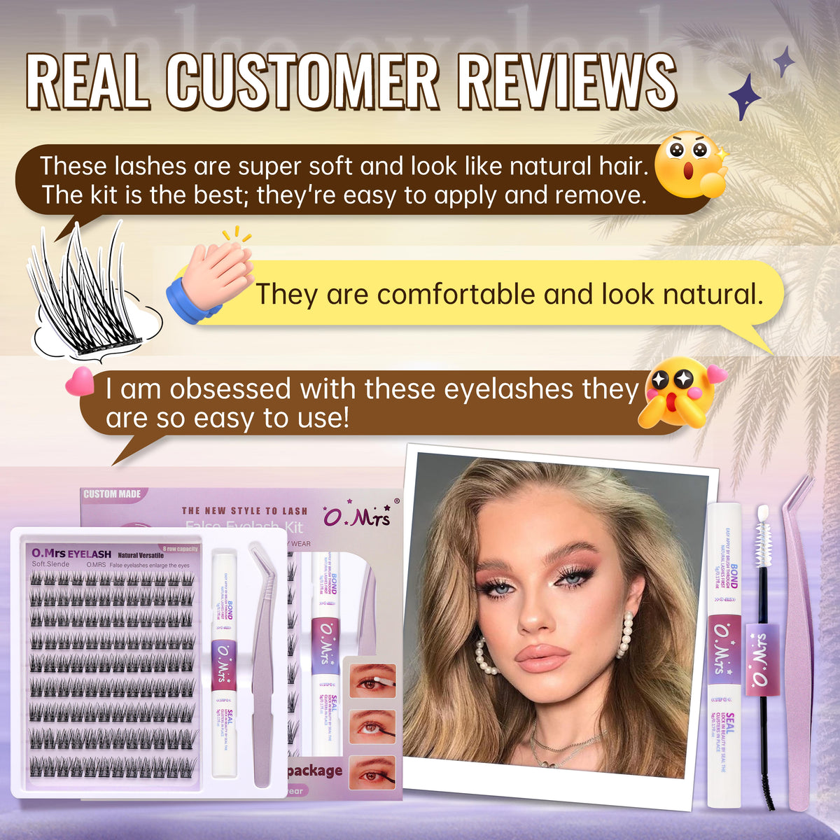 O.Mrs K04 Lash Kit — 108 Clusters, 10–16 mm