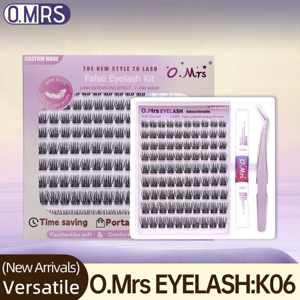 O.Mrs K06 Lash Kit — 100 Clusters, 10–16 mm