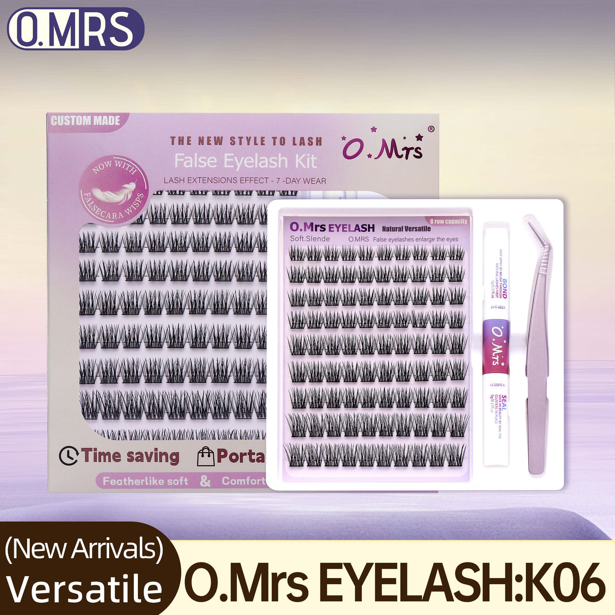 O.Mrs K06 Lash Kit — 100 Clusters, 10–16 mm