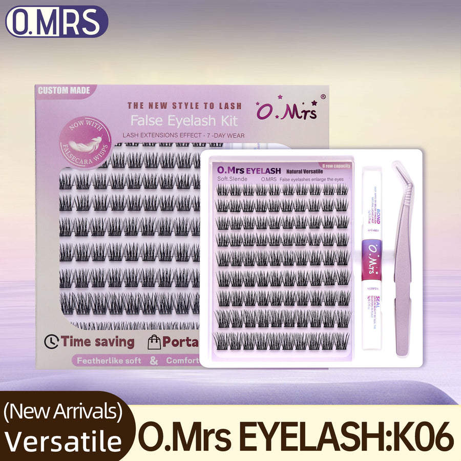 O.Mrs K06 Lash Kit — 100 Clusters, 10–16 mm